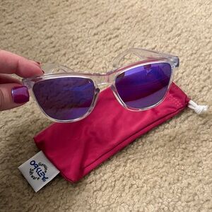 Oakley Kids Clear and Purple Sunglasses